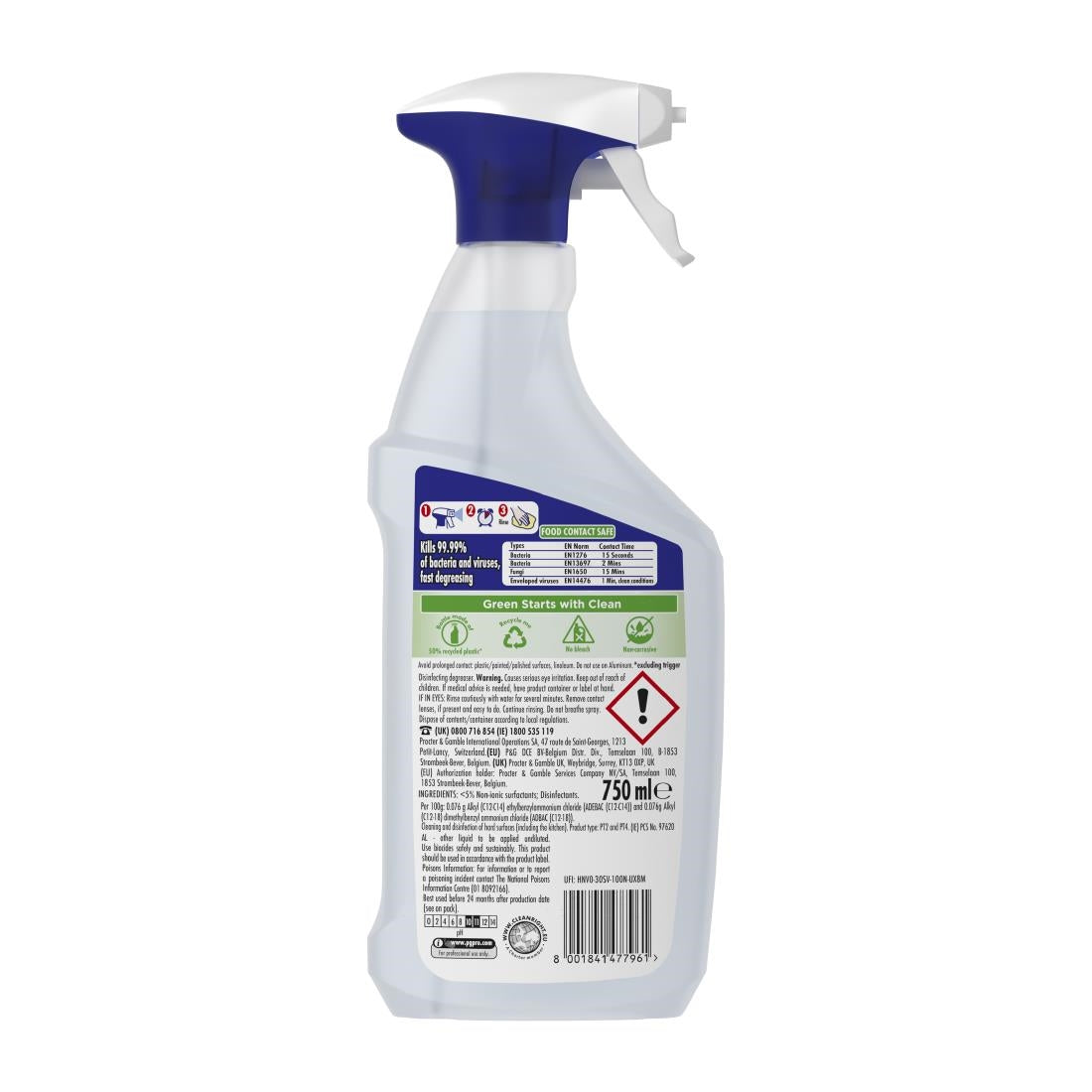 Flash Professional Disinfecting Power Degreaser Cleaning Spray 750ml (6 Pack)
