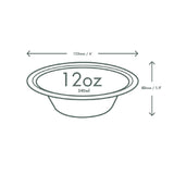 Vegware Compostable Nourish Moulded Fibre Bowls Natural 12oz/340ml (500 Pack)