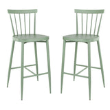 Bolero Windsor Aluminium Green High Stools (2 Pack)