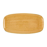 Churchill Stonecast Tangerine Chefs' Oblong Plates No. 3- 298 x 153mm (12 Pack)
