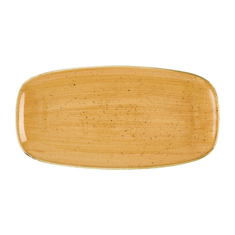 Churchill Stonecast Tangerine Chefs' Oblong Plates No. 3- 298 x 153mm (12 Pack)