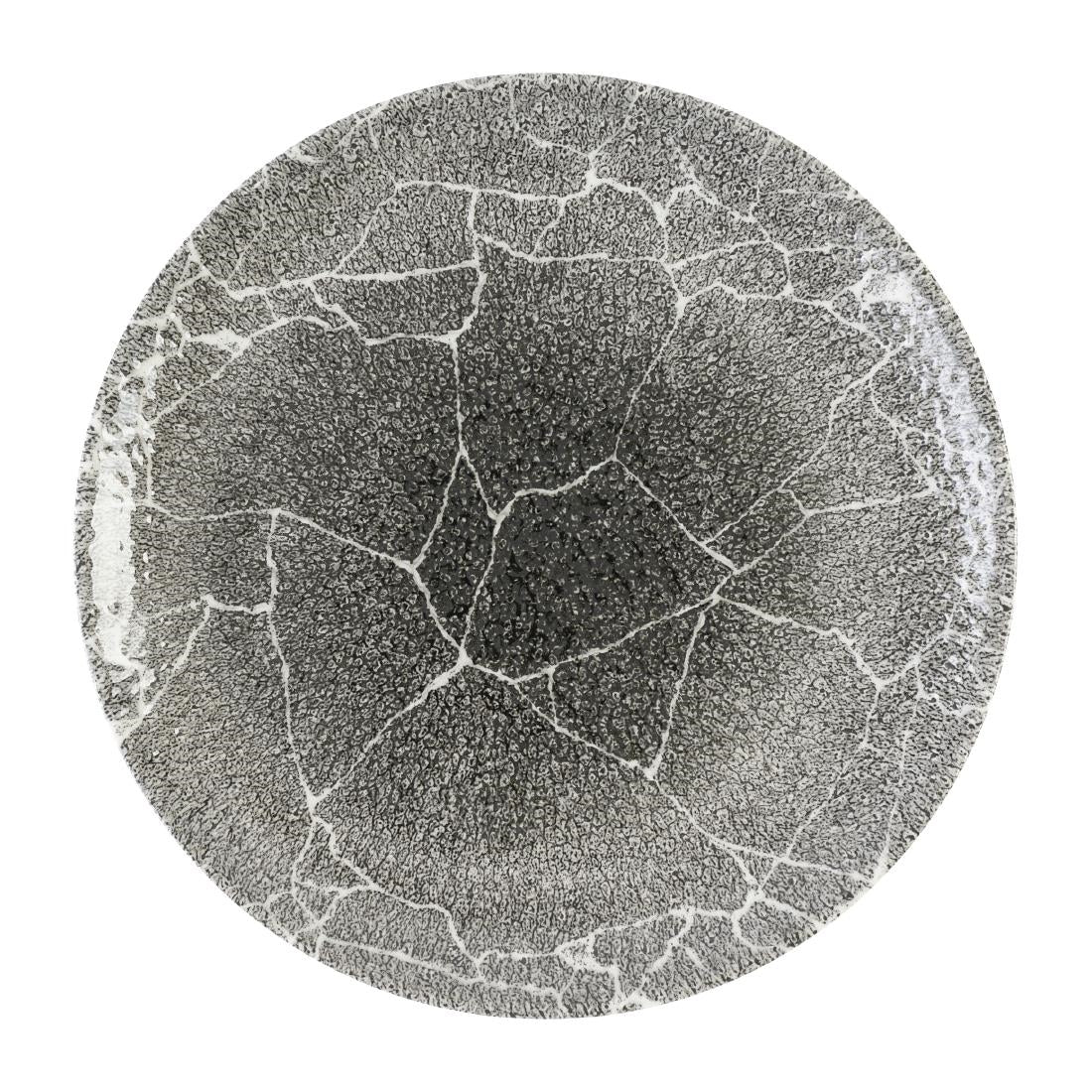 Churchill Studio Prints Kintsugi Quartz Black Coupe Plates 260mm (12 Pack)
