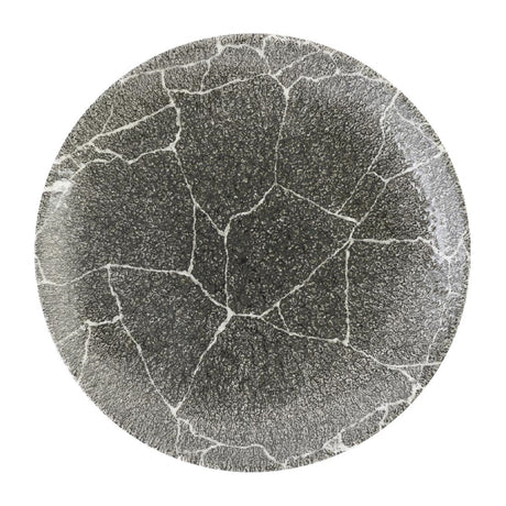 Churchill Studio Prints Kintsugi Quartz Black Coupe Plates 217mm (12 Pack)