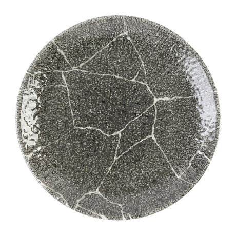 Churchill Studio Prints Kintsugi Quartz Black Coupe Plates 165mm (12 Pack)
