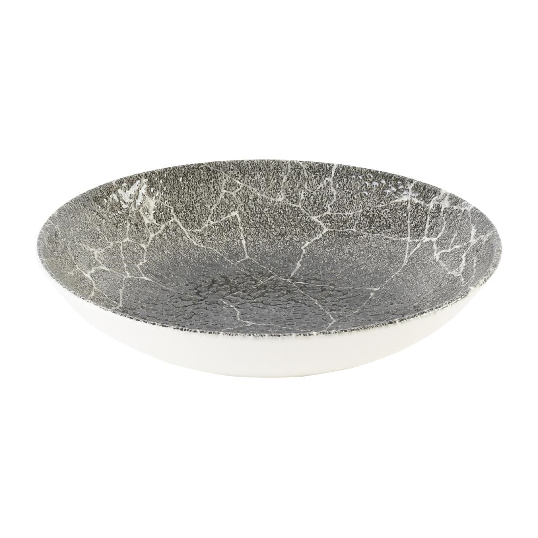 Churchill Studio Prints Kintsugi Quartz Black Coupe Bowls 248mm(12 Pack)