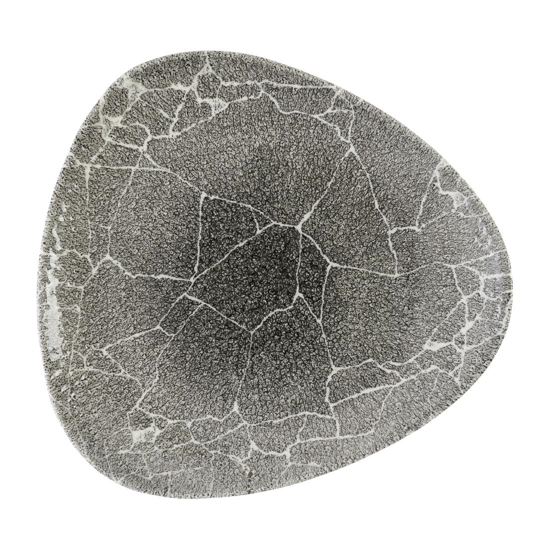 Churchill Studio Prints Kintsugi Quartz Black Triangle Plates 265mm (12 Pack)