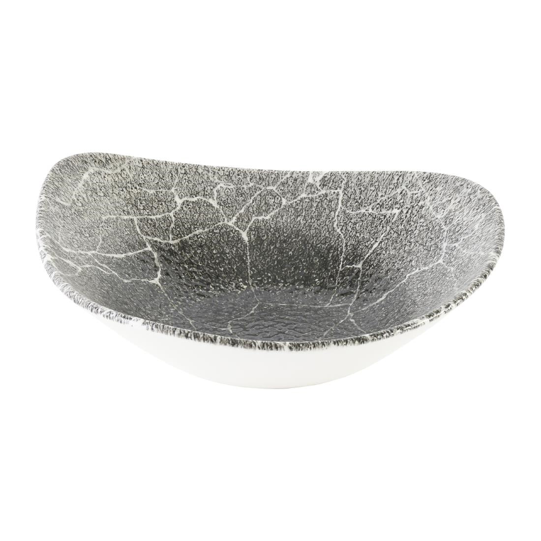 Churchill Studio Prints Kintsugi Quartz Black Triangle Bowls 235mm (12 Pack)