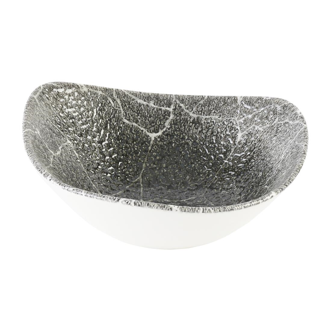 Churchill Studio Prints Kintsugi Quartz Black Triangle Bowls 185mm (12 Pack)