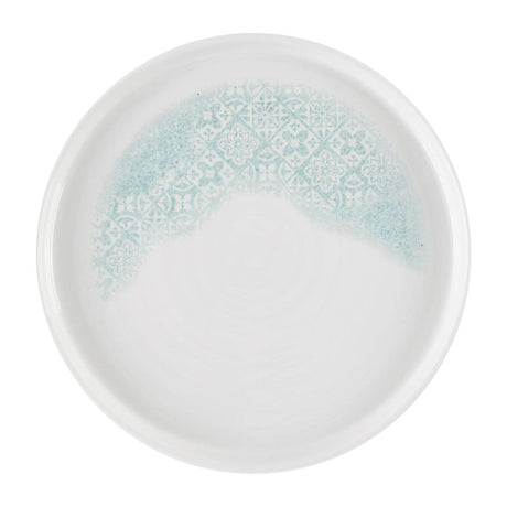 Churchill Vintage Prints Med Tiles Aquamarine Chefs' Walled Plates 210mm (6 Pack)