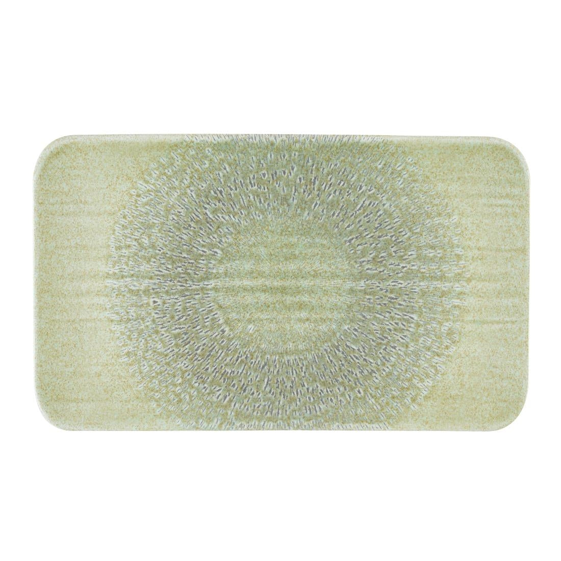 Dudson Harvest Grain Rectangular Plates Speckled Green  270x160mm (12 Pack)