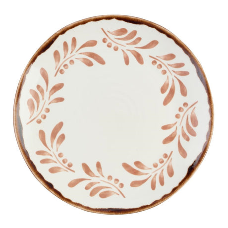 Dudson Harvest Mediterranean Terracotta Organic Coupe Plates 230mm (12 Pack)