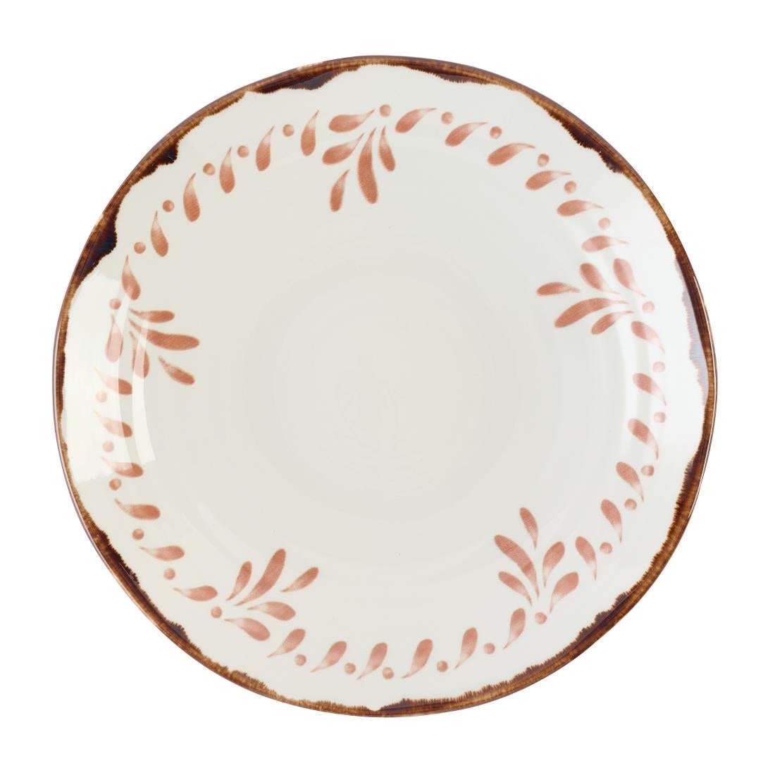 Dudson Harvest Mediterranean Terracotta Organic Coupe Bowls 250mm (12 Pack)