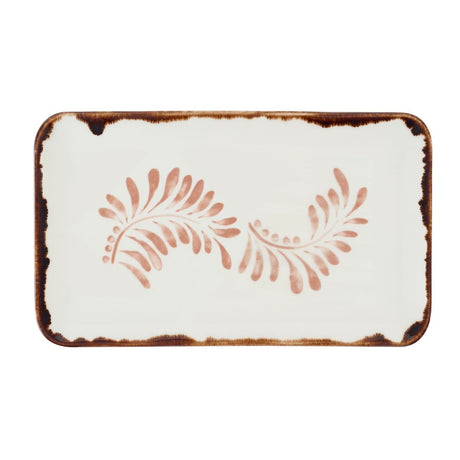 Dudson Harvest Mediterranean Terracotta Rectangular Plates 270x160mm (12 Pack)