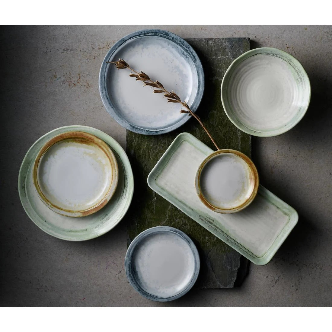 Dudson The Maker's Collection Finca Flint Organic Coupe Plate 275mm (12 Pack)