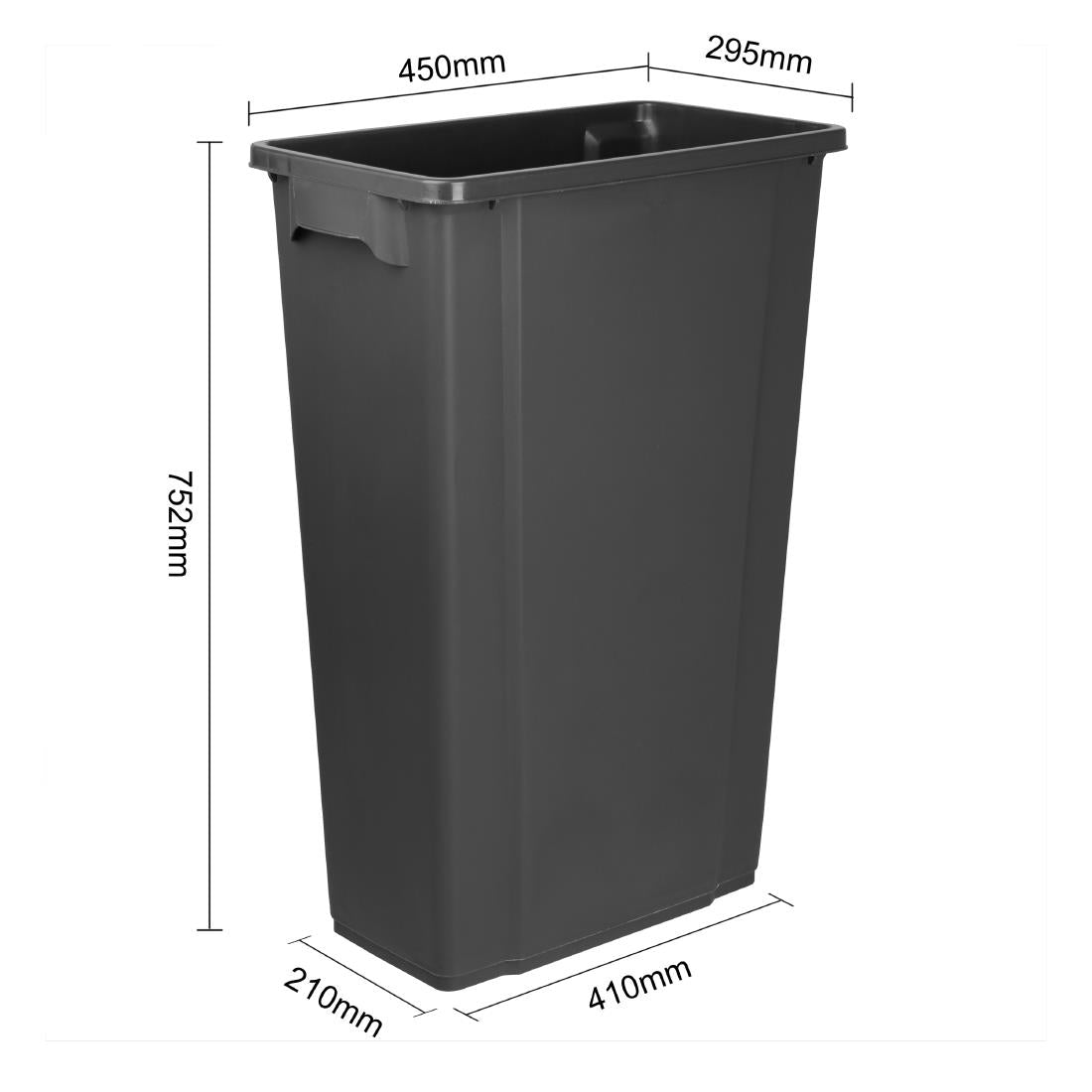 Jantex Slim Bin Black 80Ltr