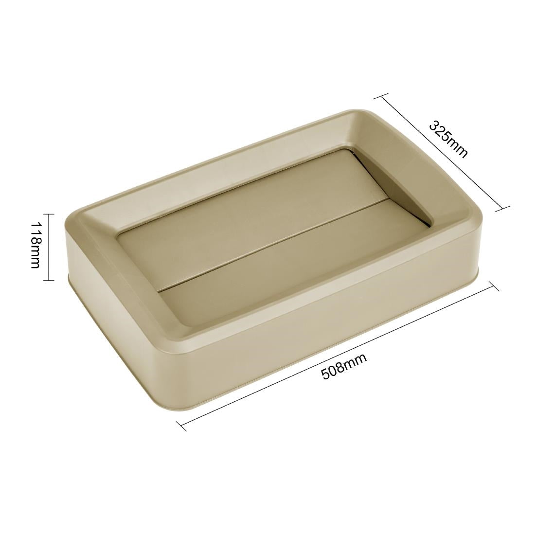 Jantex 60/80ltr Slim Bin Lid Beige