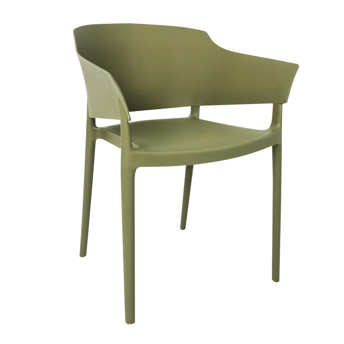 Bolero Lorenzo Cafe Chairs Green Tea (Pack of 2)