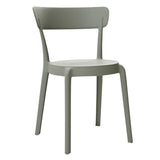 Bolero Mila Café Chairs Moss Grey (Pack of 2)