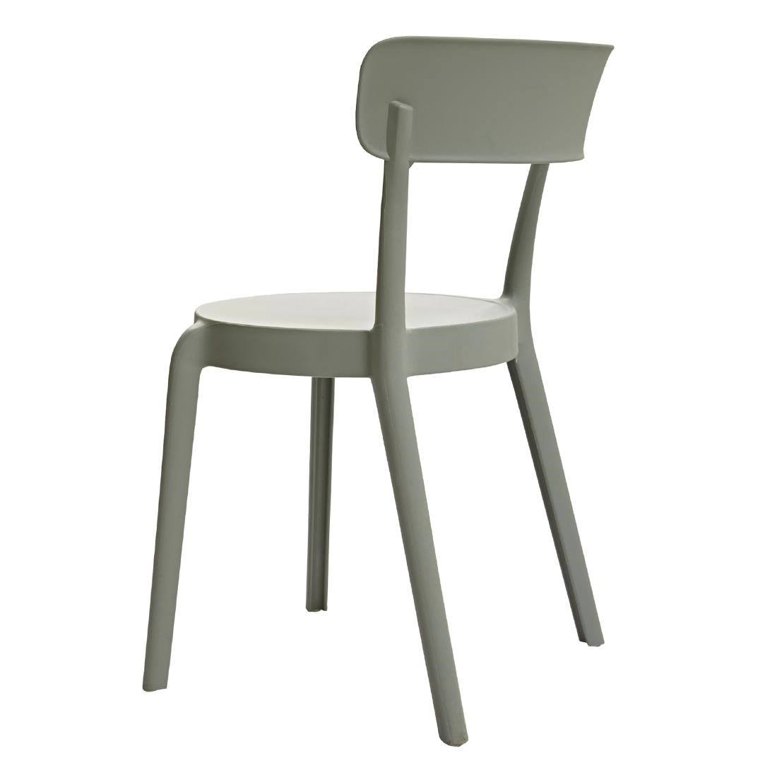 Bolero Mila Café Chairs Moss Grey (2 Pack)