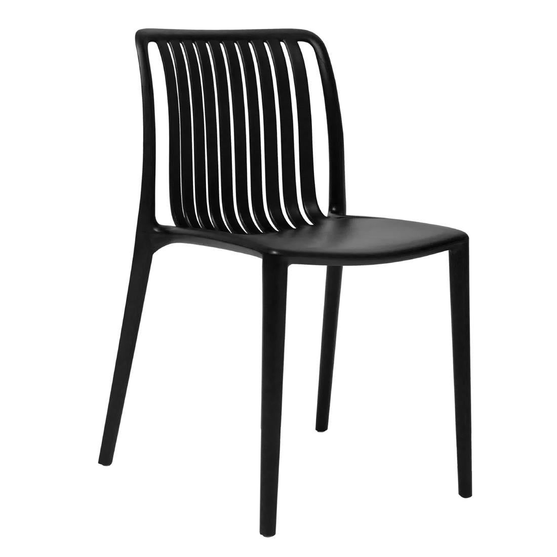 Bolero Verona CafŽ Chairs Black (Pack of 2)