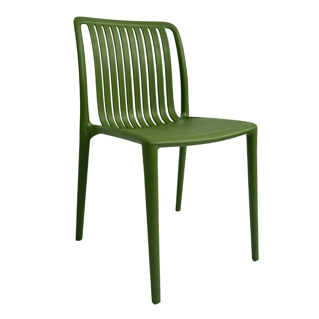 Bolero Verona Café Chairs Forest Green (2 Pack)