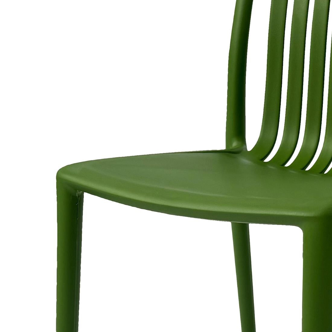 Bolero Verona Café Chairs Forest Green (2 Pack)