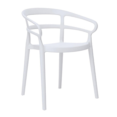 Bolero Mateo Café Chairs White (Pack of 2)