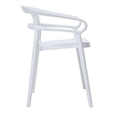 Bolero Mateo Café Chairs White (2 Pack)