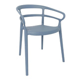 Bolero Mateo Café Chairs Slate Blue (Pack of 2)