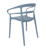 Bolero Mateo Café Chairs Slate Blue (2 Pack)