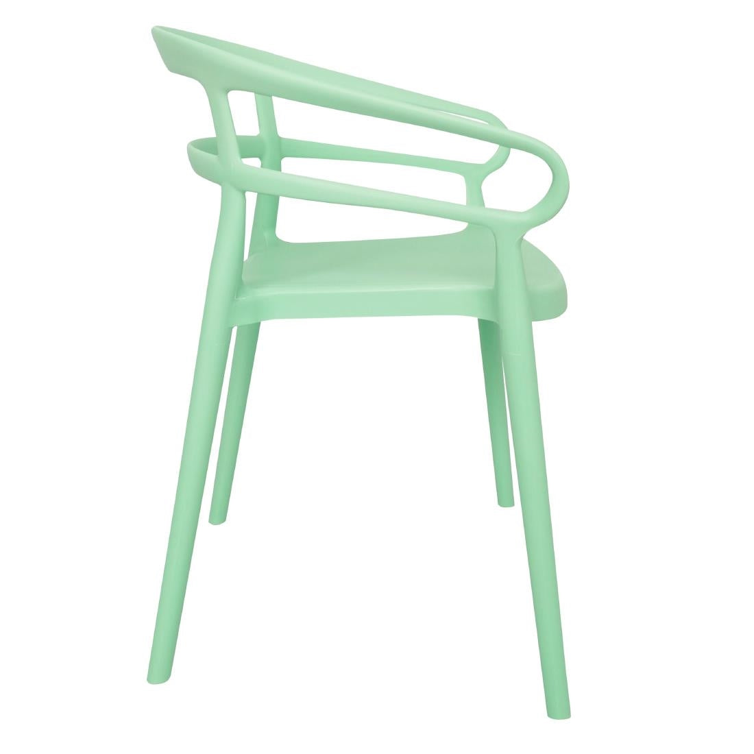 Bolero Mateo Café Chairs Mint Green (2 Pack)