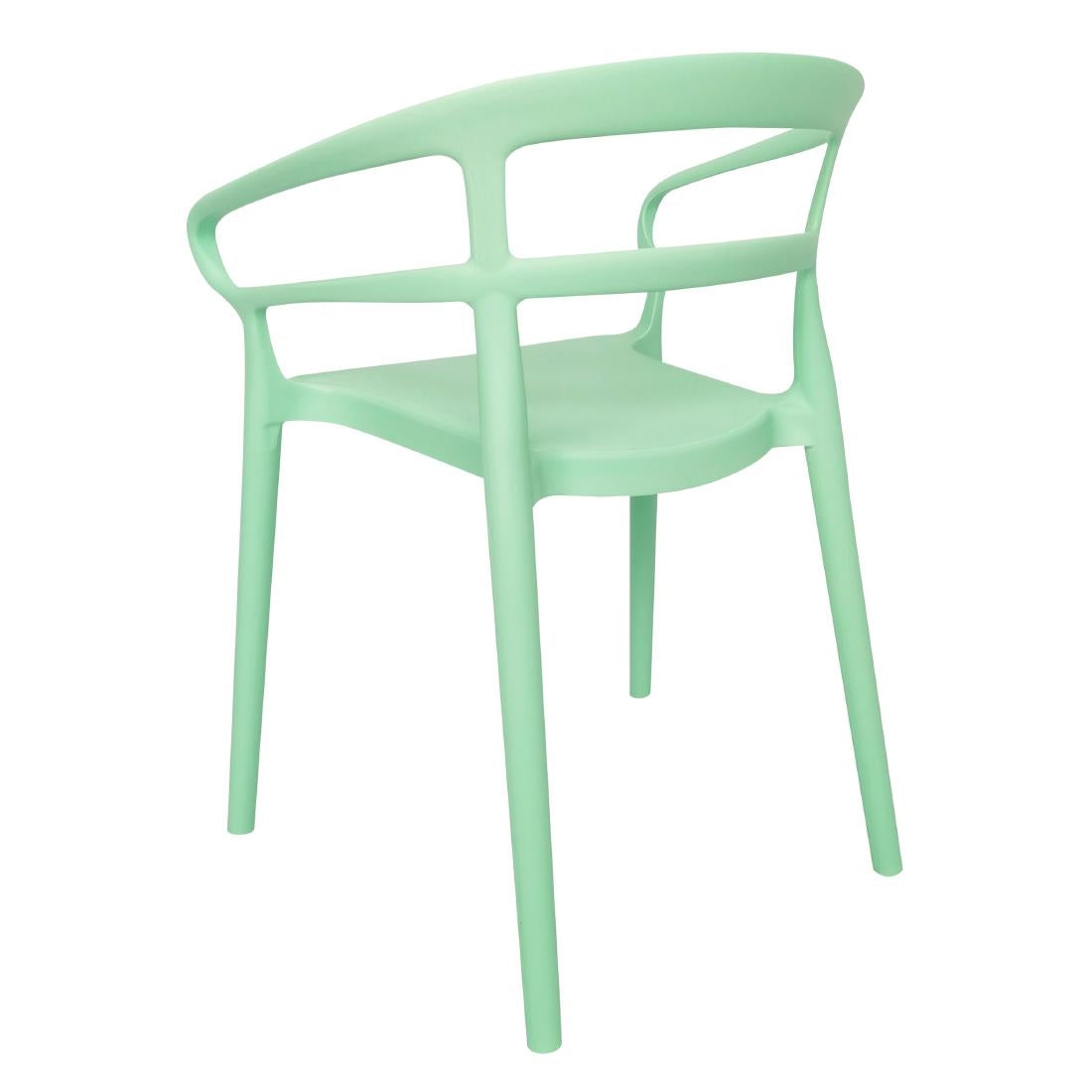Bolero Mateo Café Chairs Mint Green (2 Pack)