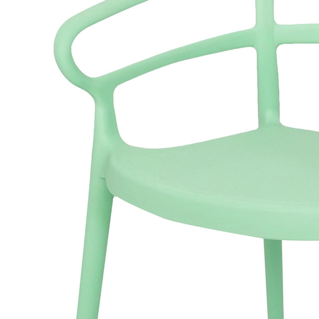 Bolero Mateo Café Chairs Mint Green (2 Pack)