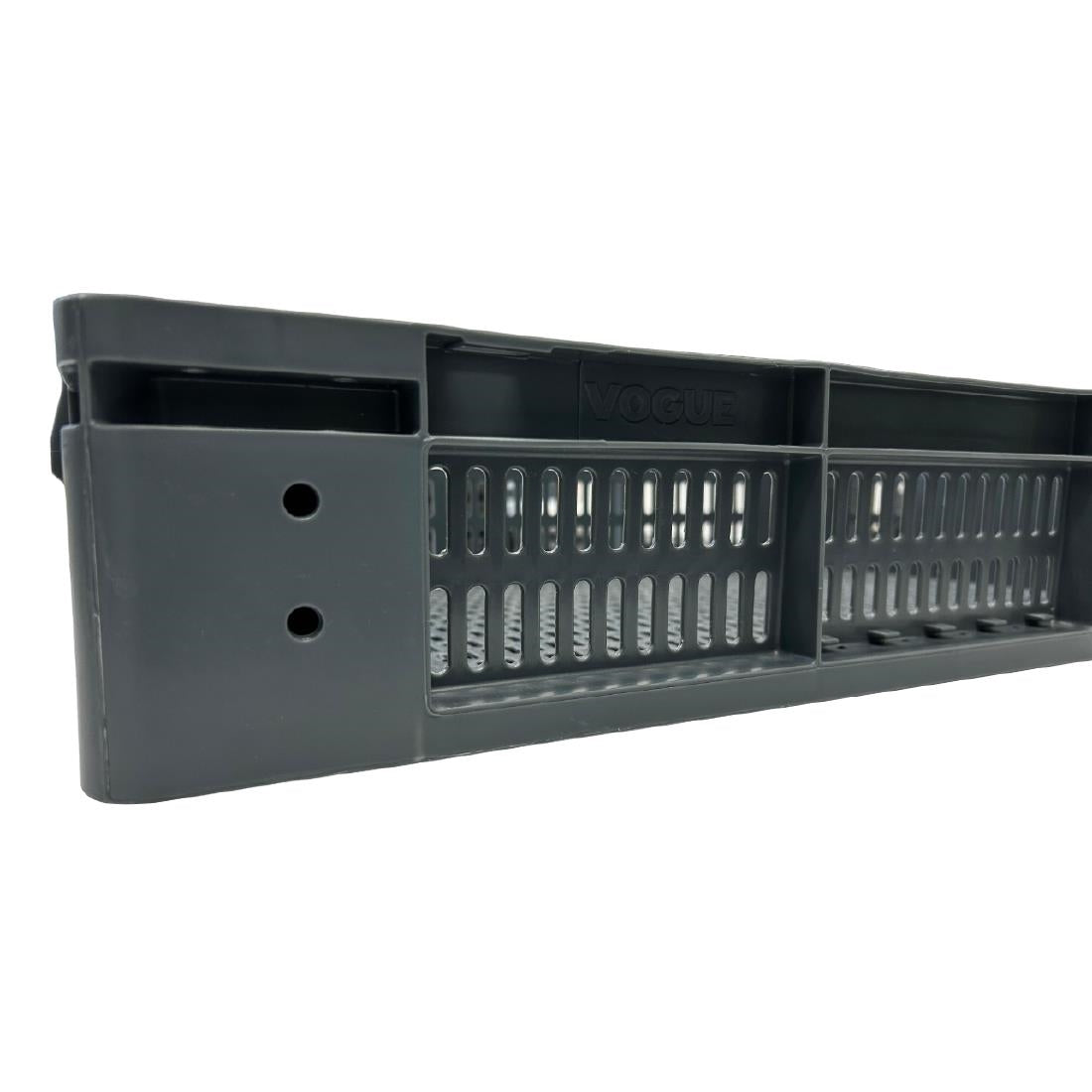 Vogue Perforated Plastic Storage Crate 600x400x120mm