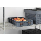 Vogue Perforated Plastic Storage Crate 600x400x120mm