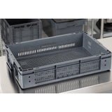Vogue Perforated Plastic Storage Crate 600x400x120mm