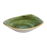 Churchill Stonecast Triangular Bowls Samphire Green 235mm (12 Pack)