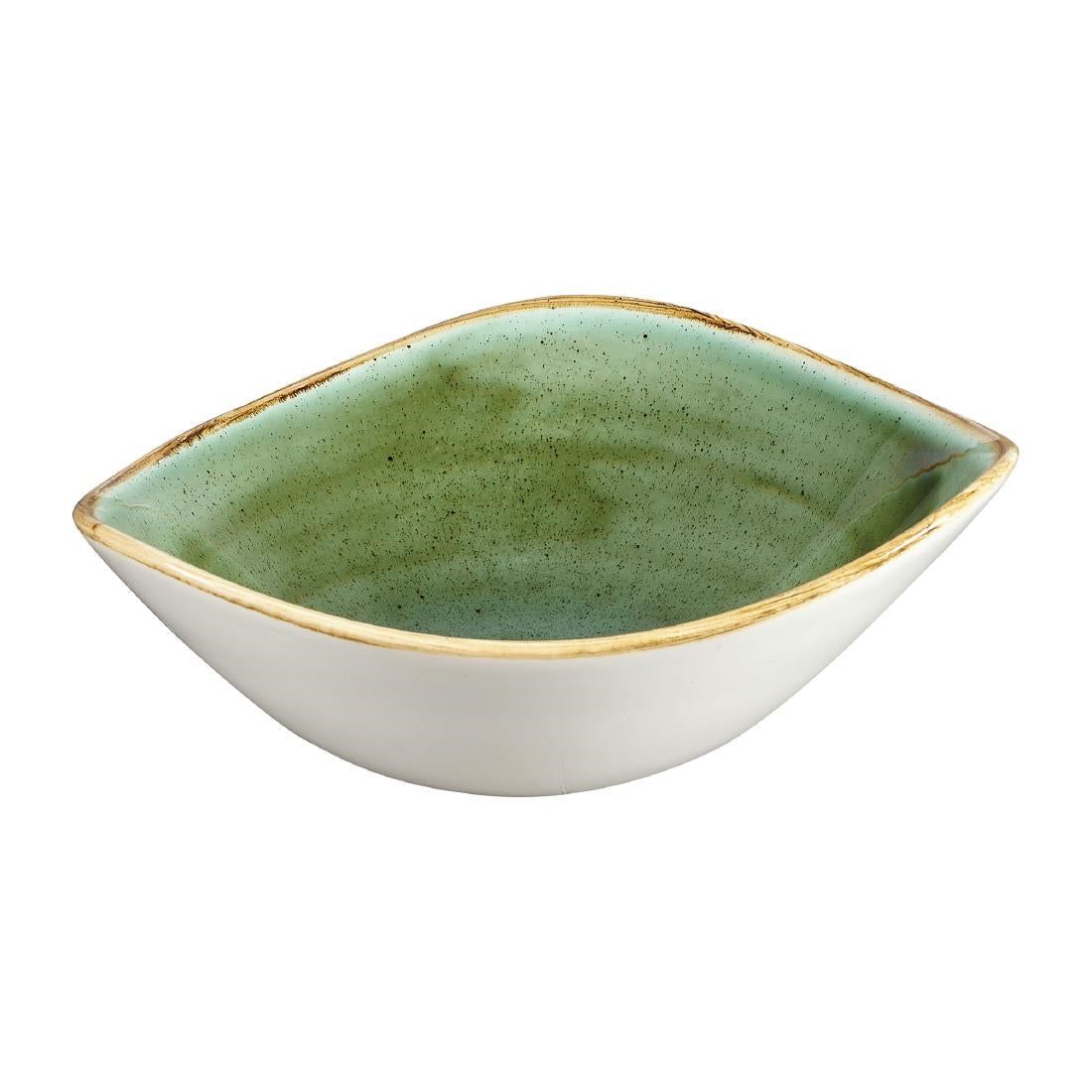 Churchill Stonecast Triangular Bowls Samphire Green 185mm (12 Pack)