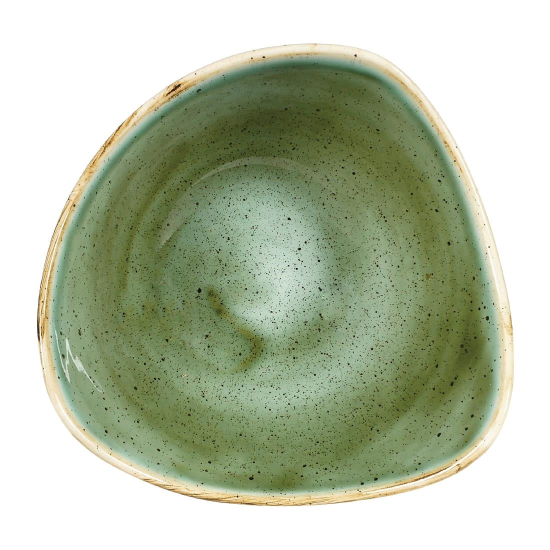 Churchill Stonecast Triangular Bowls Samphire Green 153mm (12 Pack)