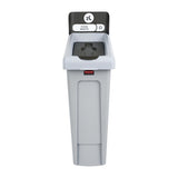 Rubbermaid Slim Jim Food Waste Recycling Station Brown 87Ltr