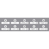 Rubbermaid Slim Jim Recycling Label Kit (10 Sticker Sets Pack)