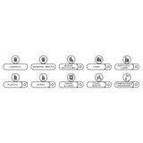Rubbermaid Slim Jim Recycling Label Kit (10 Sticker Sets Pack)