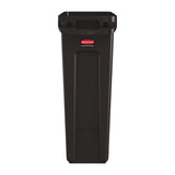 Rubbermaid Slim Jim Bin with Venting Channels Brown 87Ltr