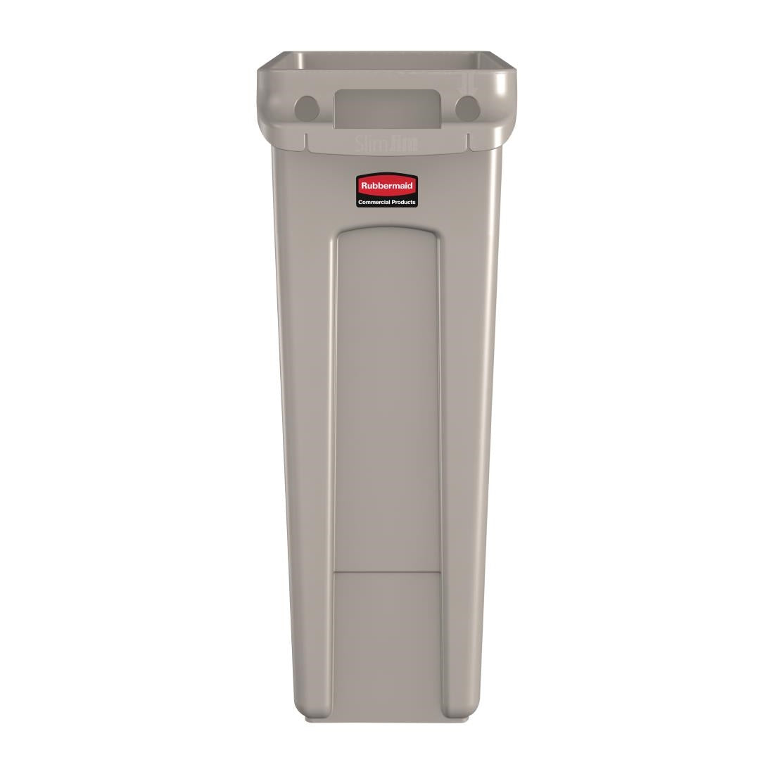 Rubbermaid Slim Jim Bin with Venting Channels Beige 87Ltr