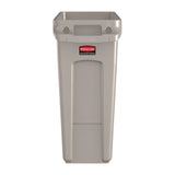 Rubbermaid Slim Jim Bin with Venting Channels Beige 60Ltr