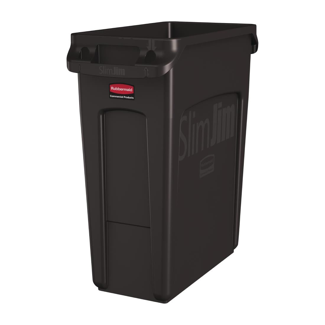 Rubbermaid Slim Jim Bin with Venting Channels Brown 60Ltr