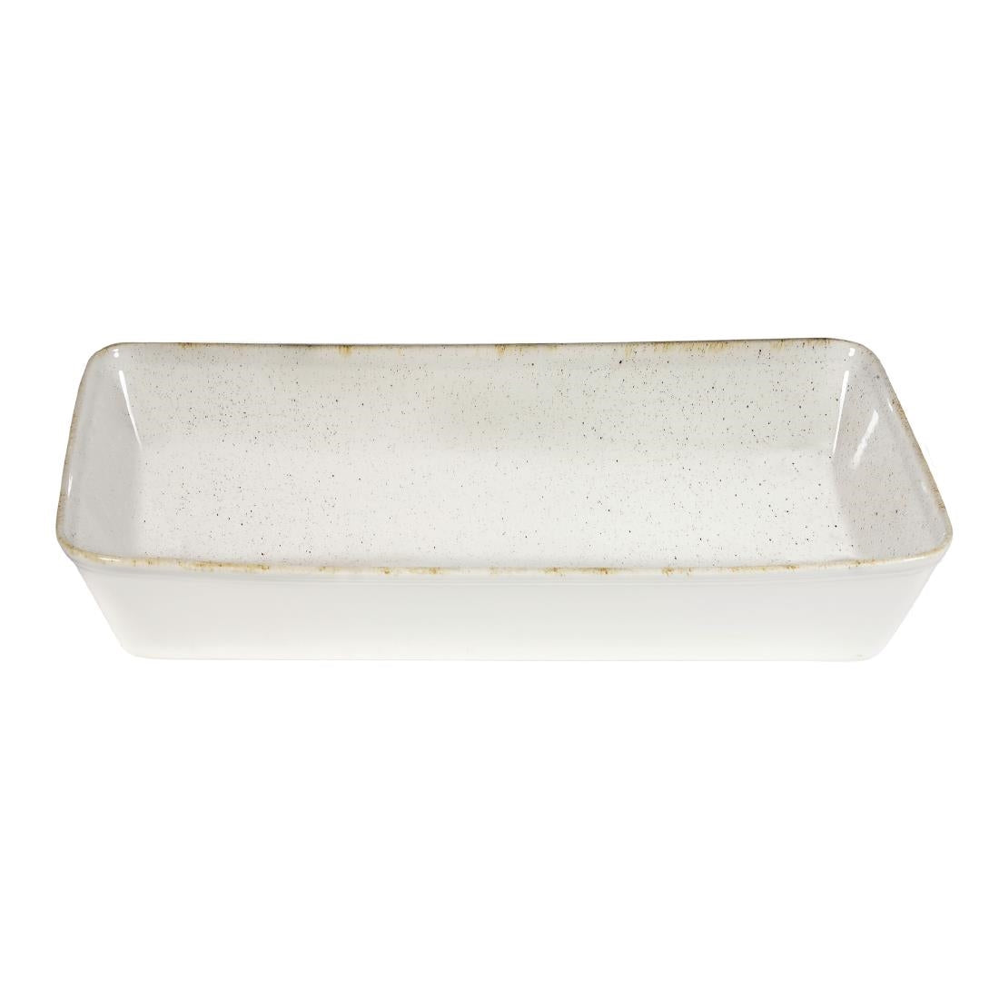 Churchill Stonecast Hints Rectangular Baking Dishes Barley White 250 x 380mm