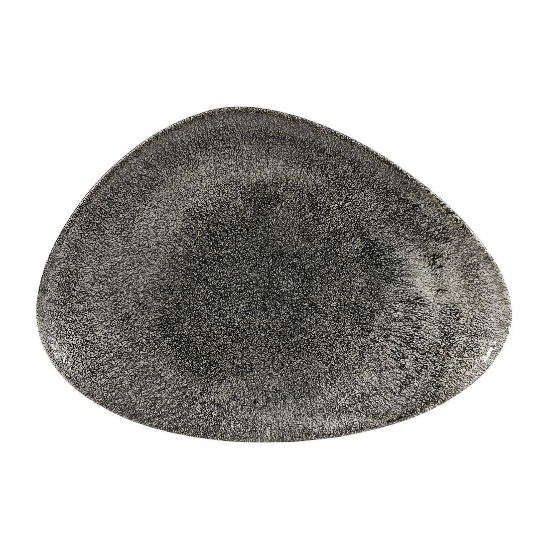 Churchill Studio Prints Raku Triangular Plates Quartz Black 356mm (6 Pack)
