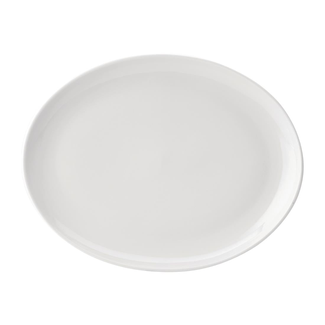 Utopia Pure White Oval Plates 360mm (18 Pack)