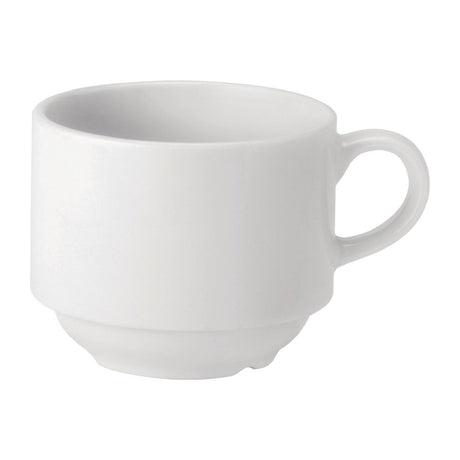 Utopia Pure White Stacking Cups 200ml (24 Pack)